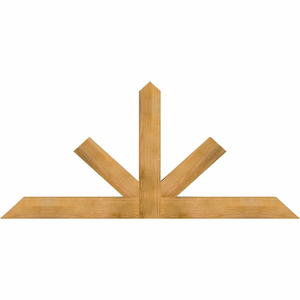 Ekena Millwork Saratoga Rough Sawn Timber Gable Bracket, Western Red Cedar, 84"W x 38"H x 4"D x 6"F, 11/12 Pitch GBW084X38X0406SAR00RWR - main